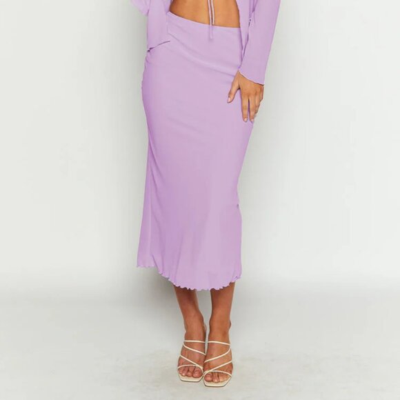 Forever 21 Lettuce-Edge Mesh Skirt - Picture 3 of 4